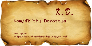 Komjáthy Dorottya névjegykártya