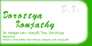 dorottya komjathy business card